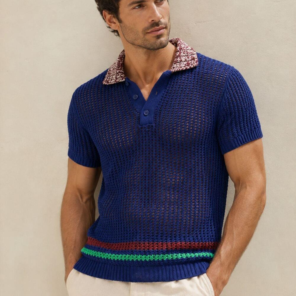 Zara mens m contrast textured